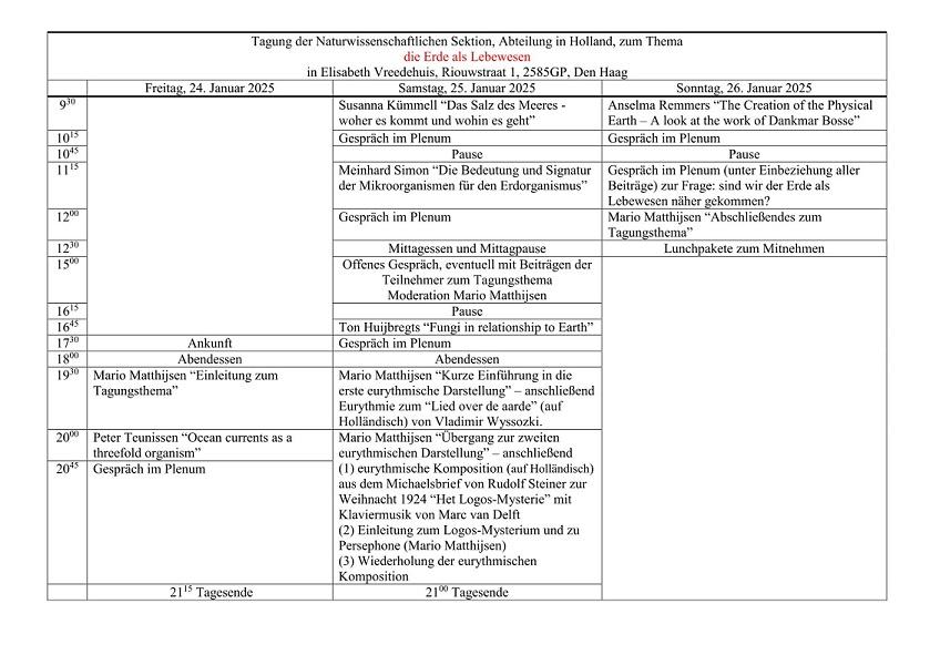 Schema Tagung der Naturwissenschaftlichen Sektion 600x848